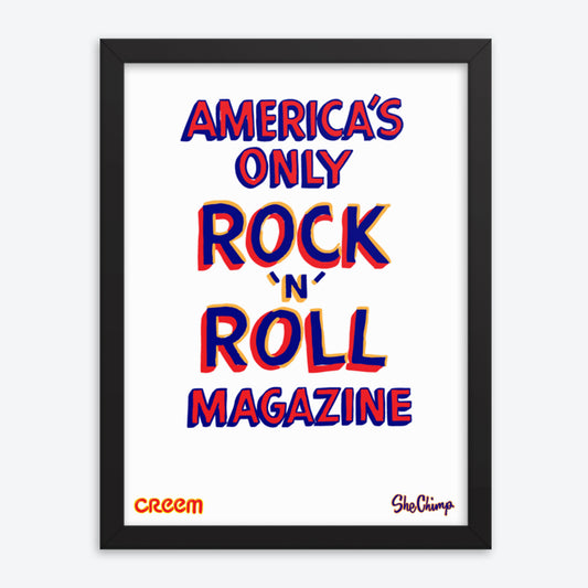 She Chimp x CREEM Rock 'n' Roll Poster